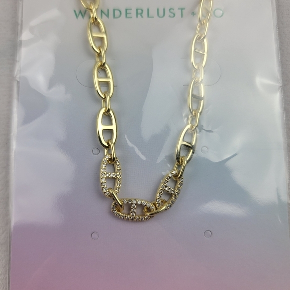 NWT Wanderlust + Co multi link anchor chain 14K gold vermeil chain bracelet - Picture 5 of 5
